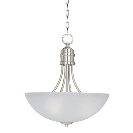 Maxim Logan 3-Light 15.5" Wide Satin Nickel Pendant Light 10044FTSN